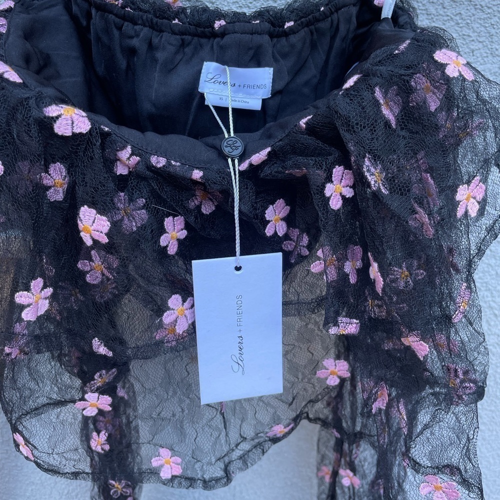 Lovers + Friends Juliana Floral Mesh Crop Top - Picture 5 of 12